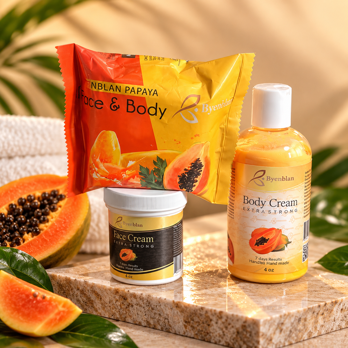 Byenblan: Papaya Face & Body Set